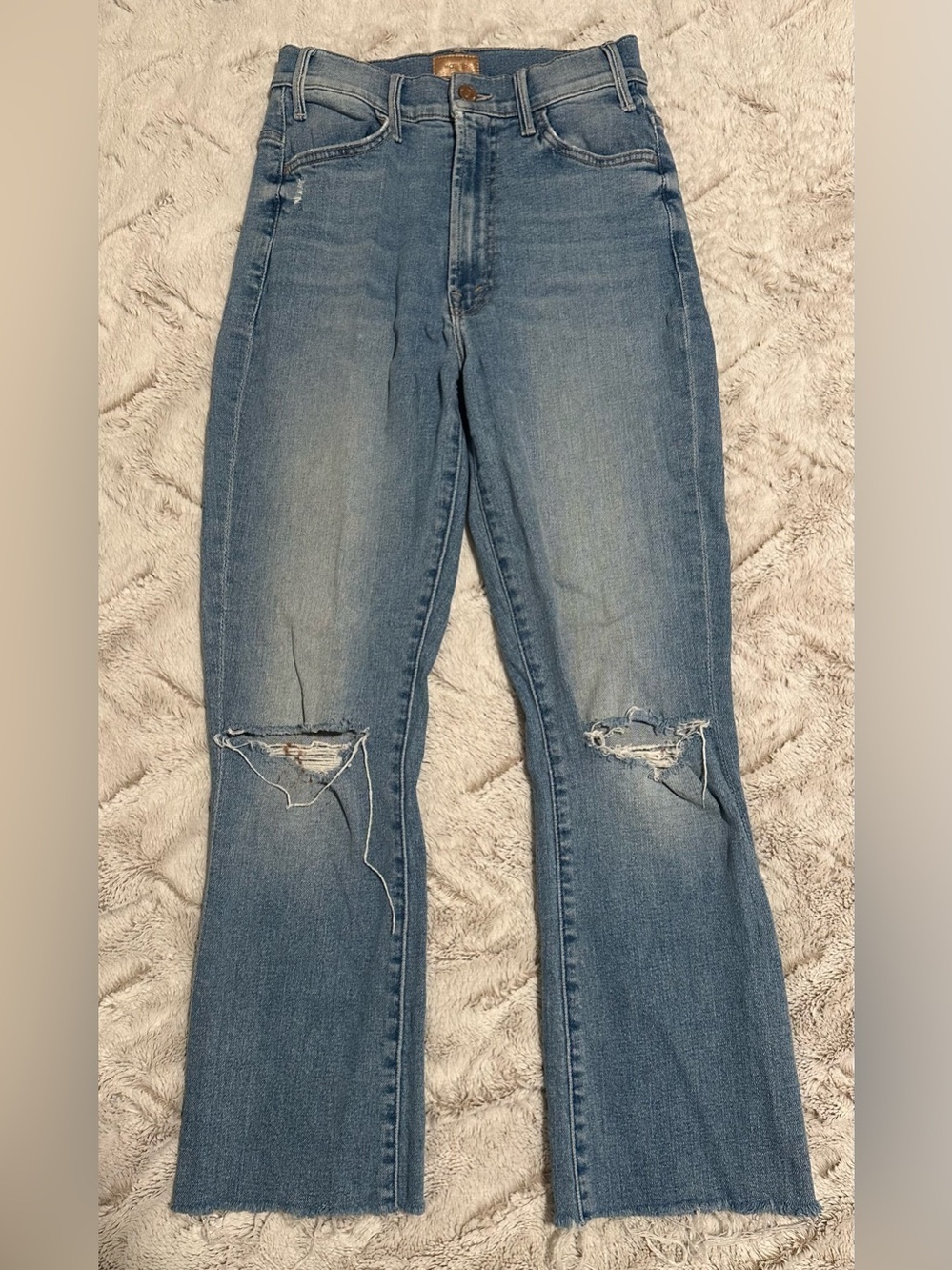 MOTHER The Hustler Ankle Fray Thrilling Shots Distressed Raw Hem Jeans - Picture 3 of 16